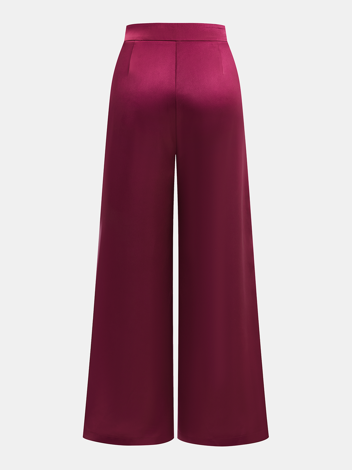Satin Pleated Wide-Leg Pants