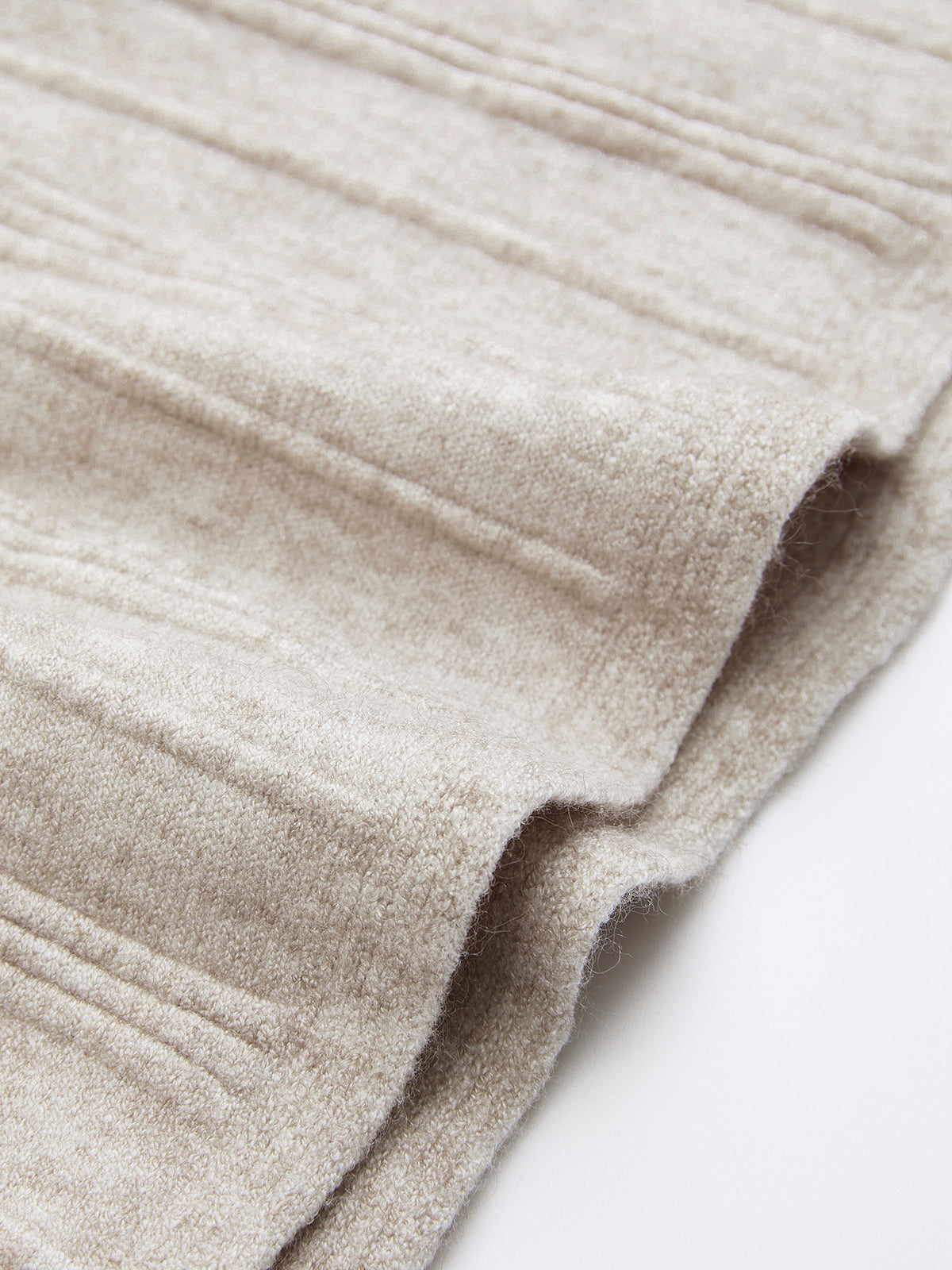 Textured Knit A-Line Midi Skirt
