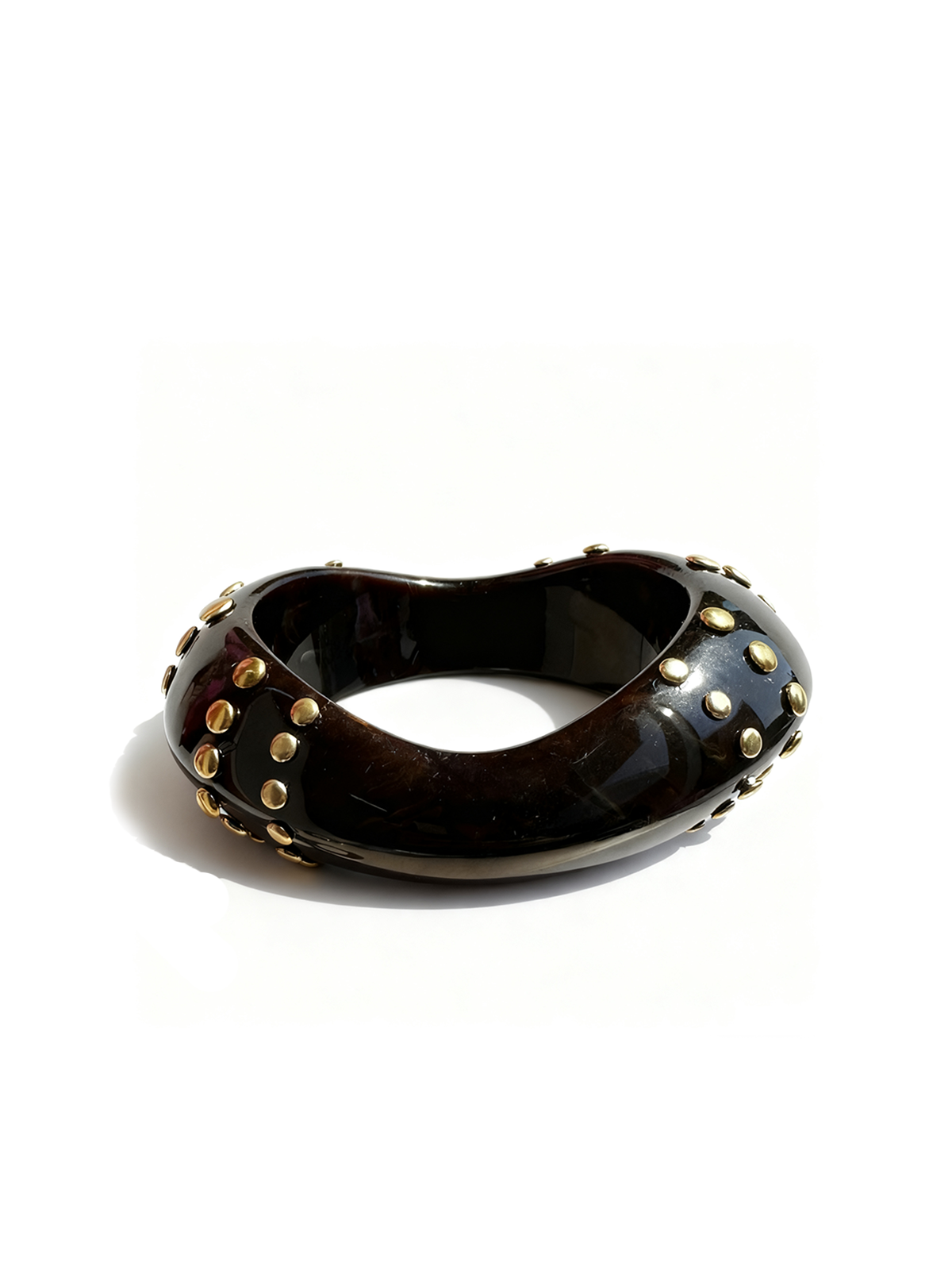 Studded Resin Bangle Bracelet
