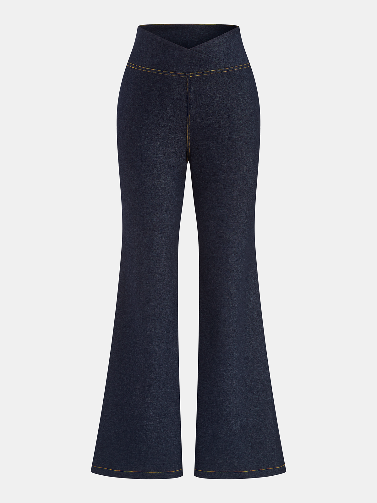 Cross-Over Waist Flared Pants