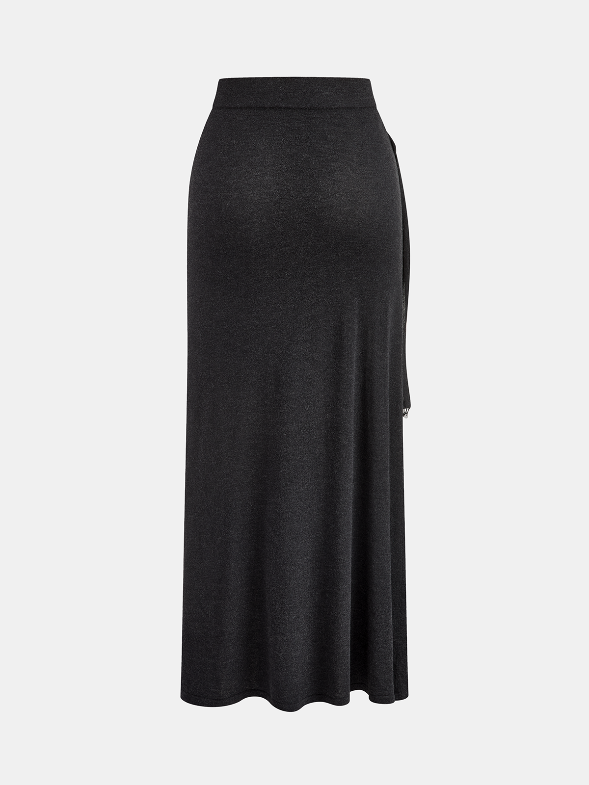 Wool Blend Embellished Ruched Skirt