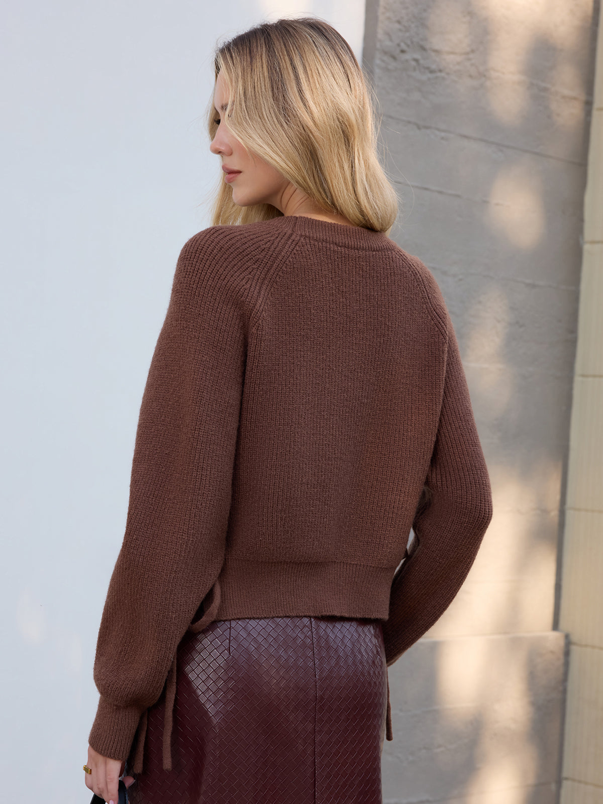 Side Tie Loose Knit Top