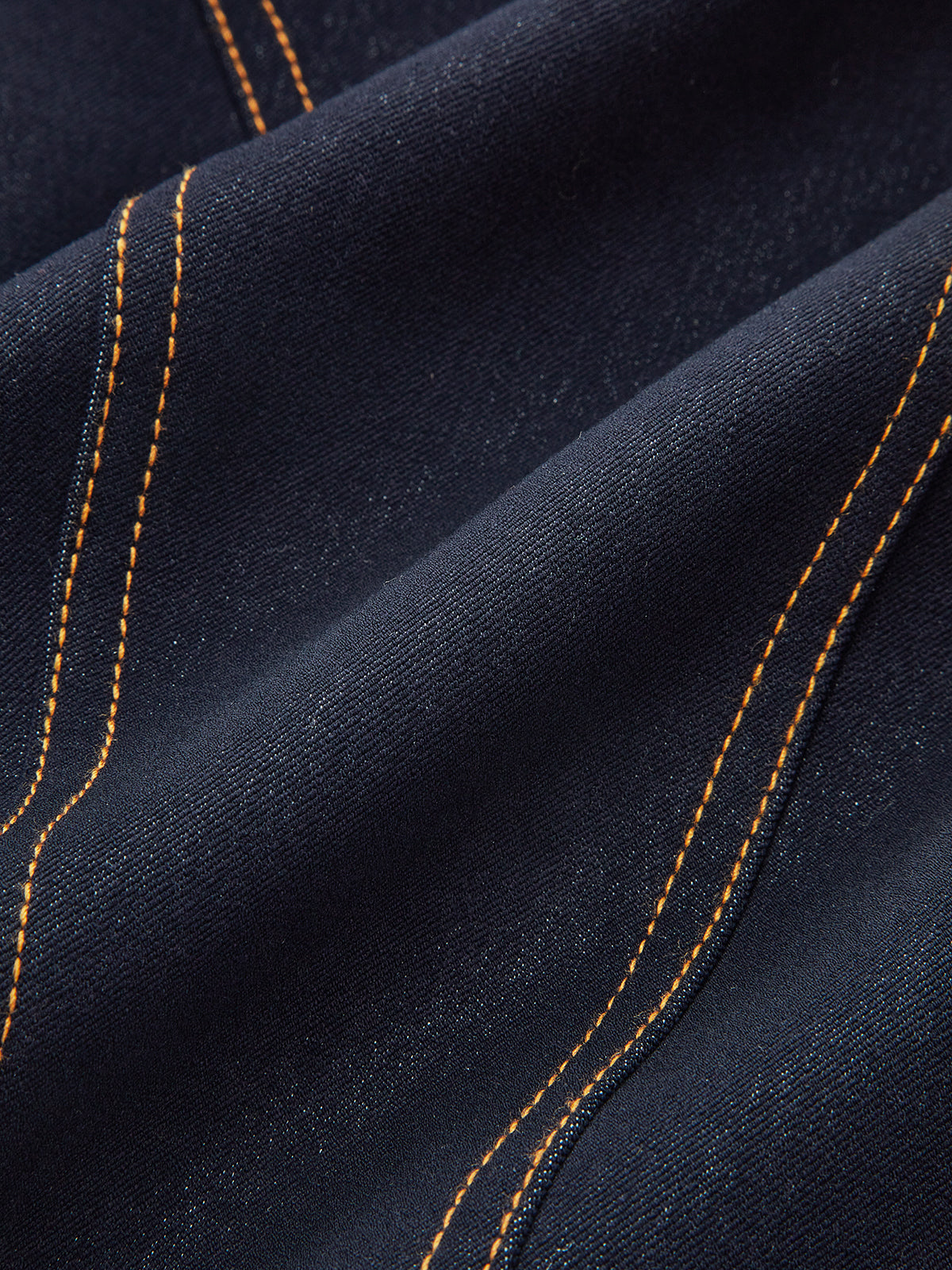 Faux Denim Metal Button Stand-Collar Blazer