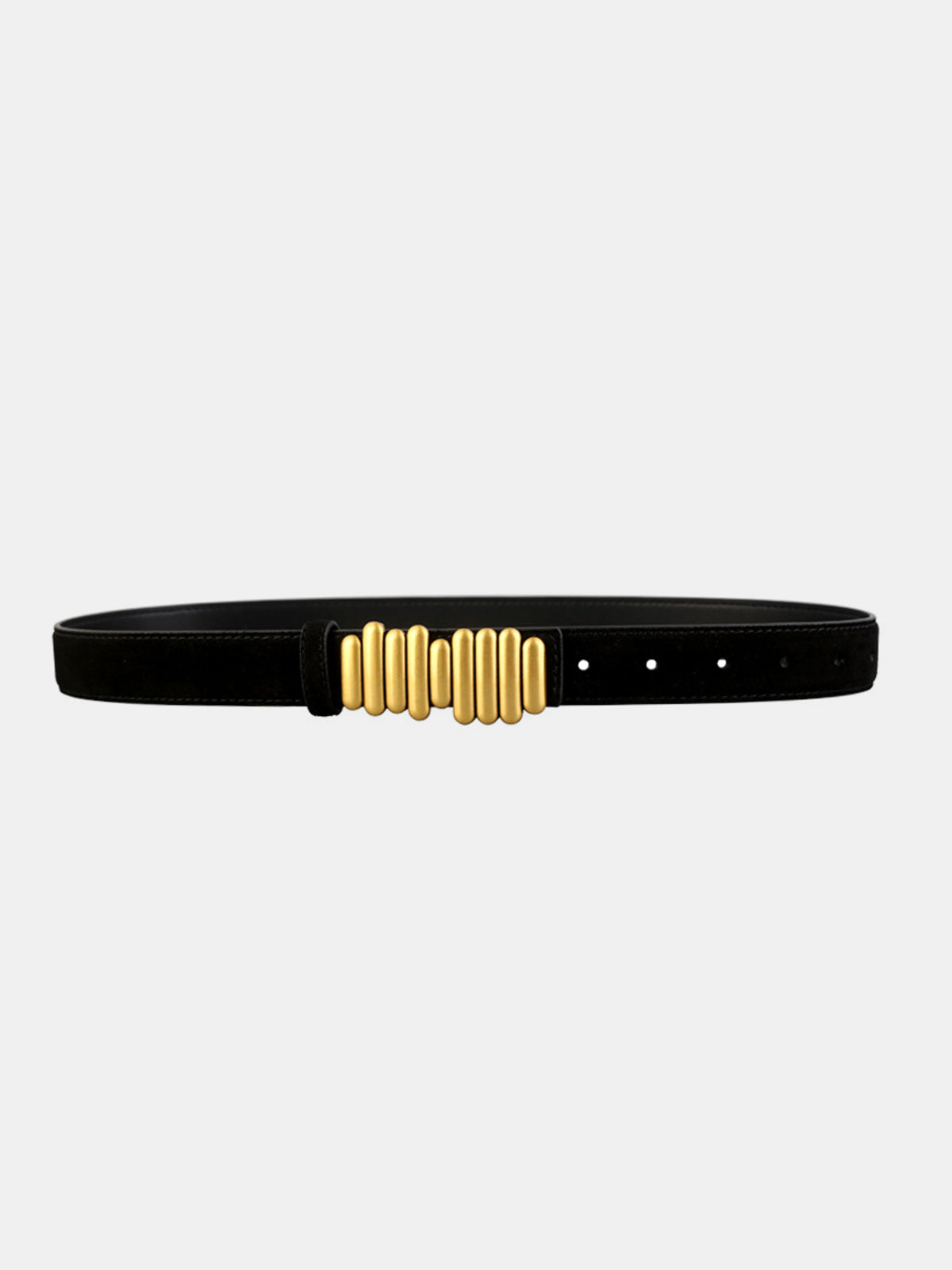 Multi-Bar Buckle Leather Belt
