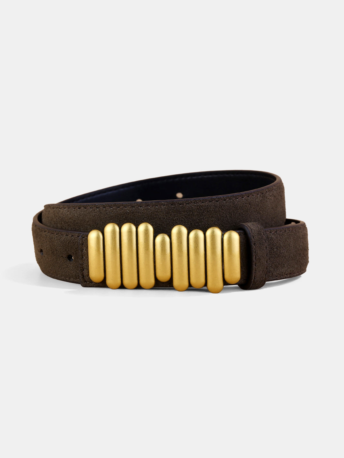 Multi-Bar Buckle Leather Belt
