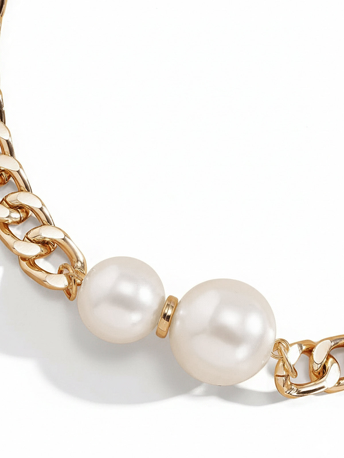 Double Pearl Chain Necklace