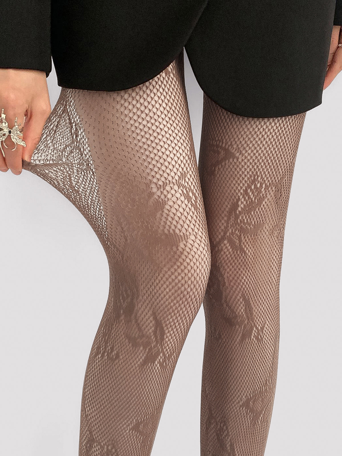 Butterfly Floral Sheer Fishnet Tights