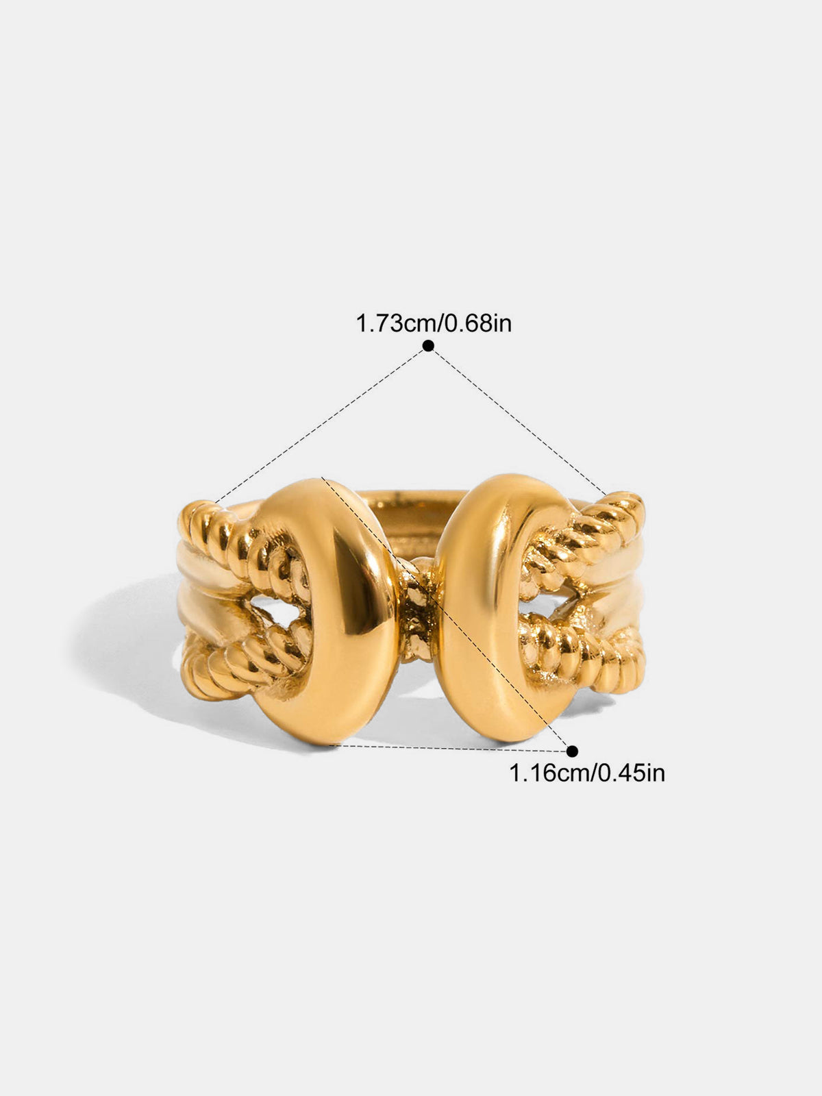 Twisted Rope Knot Statement Ring