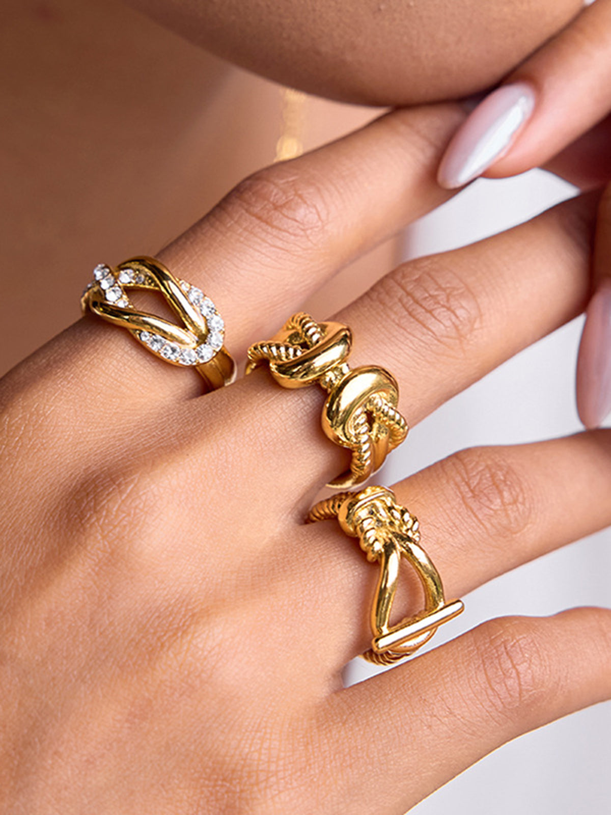 Twisted Rope Knot Statement Ring