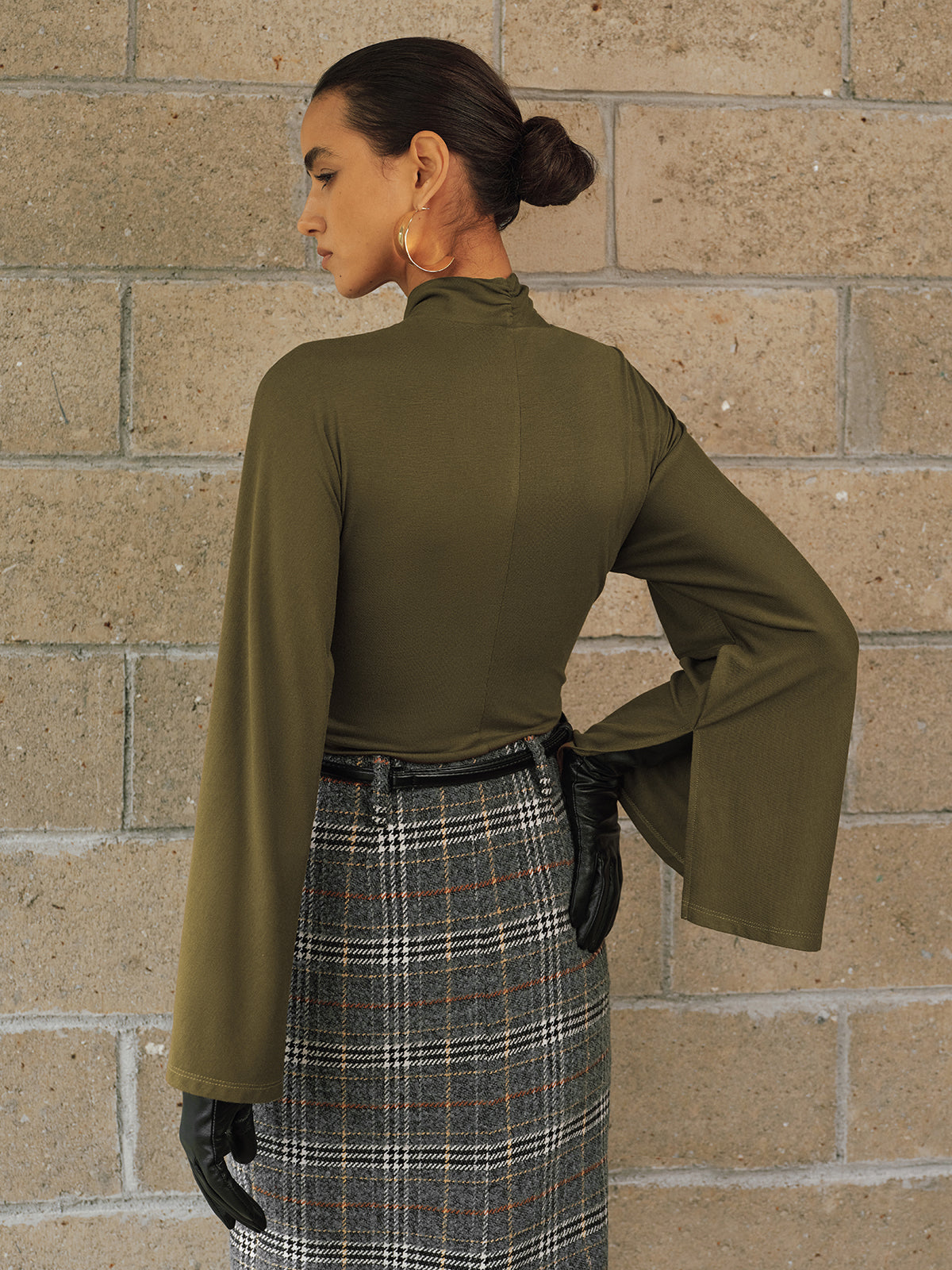 Knot-Front Batwing-Sleeve Top