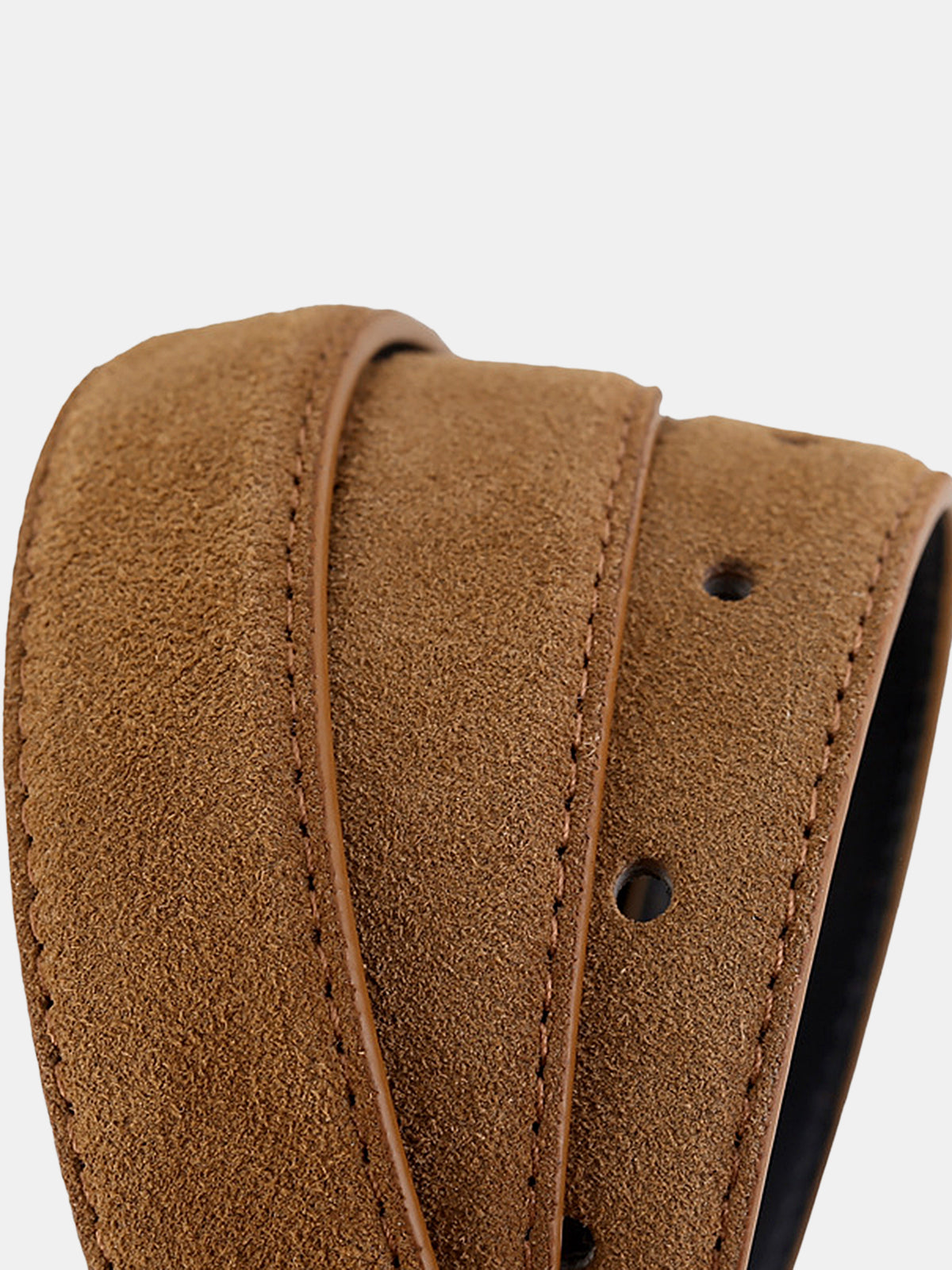 Textured Buckle Leather Belt