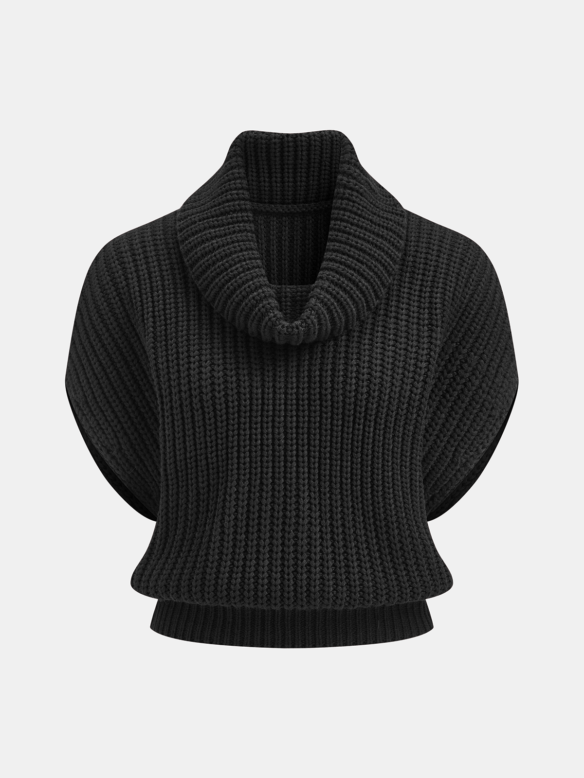 Cowl Neck Chunky Sweater Vest
