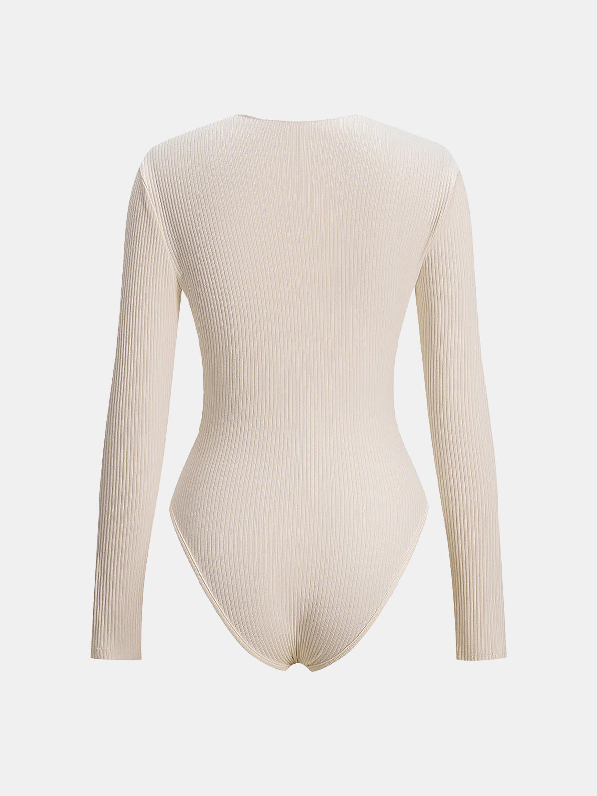 Decor Button Ribbed Knit Bodysuit
