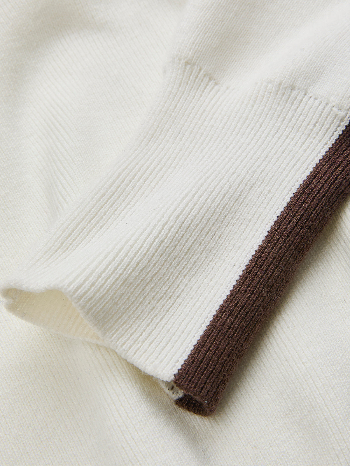 Wool-Blend Contrast-Stripe Crew Neck Sweater