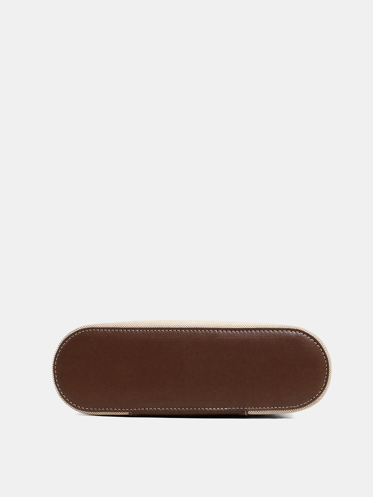 Two-Tone Canvas & PU Panel Box Bag