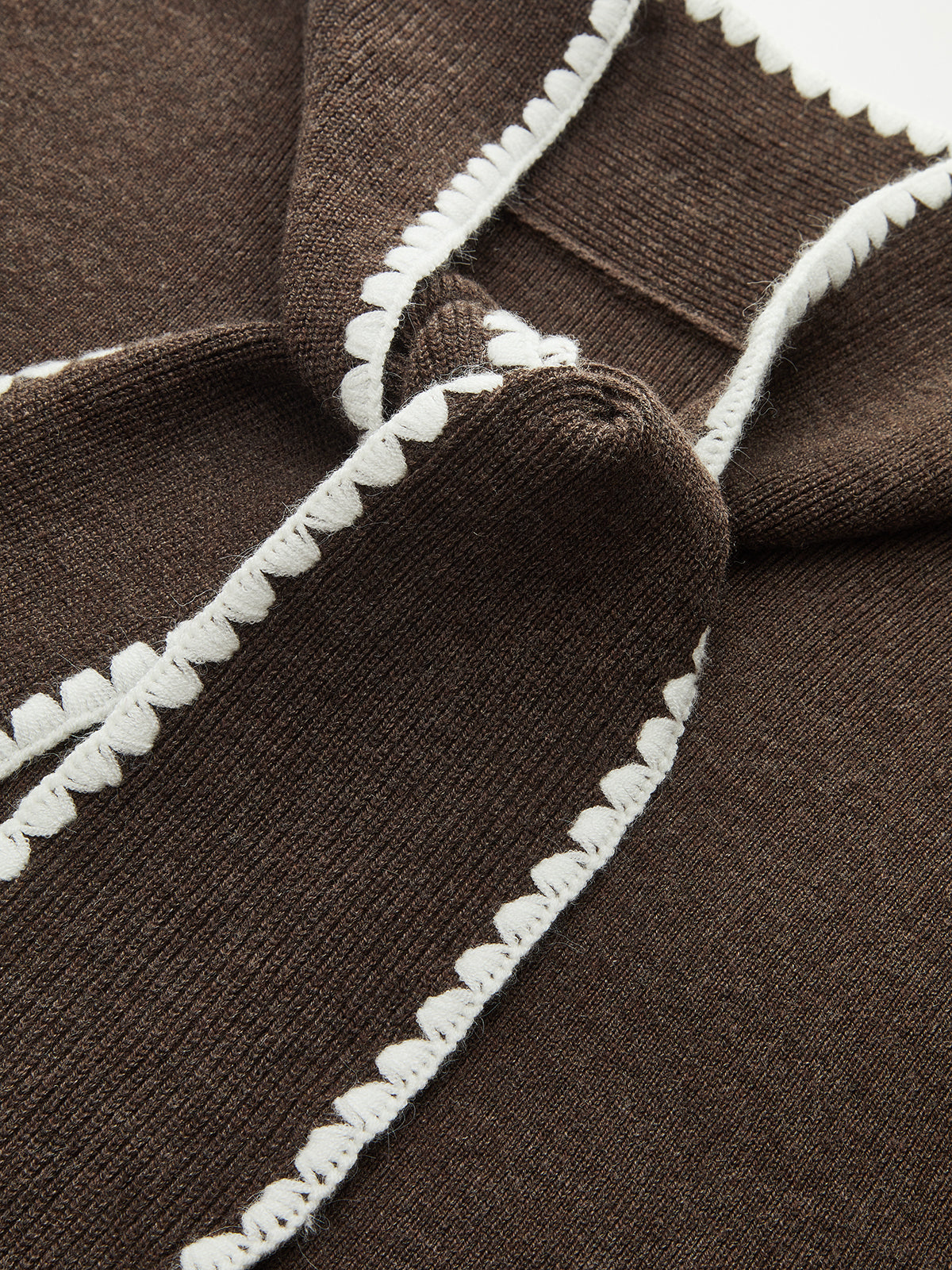 Wool-Blend Tie-Neck Knit Co-ord Set