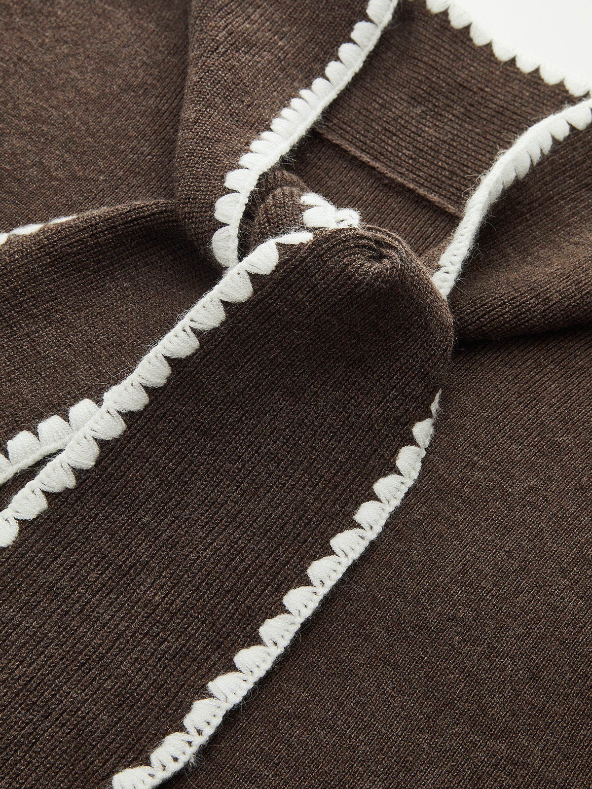 Wool-Blend Tie-Neck Knit Co-ord Set