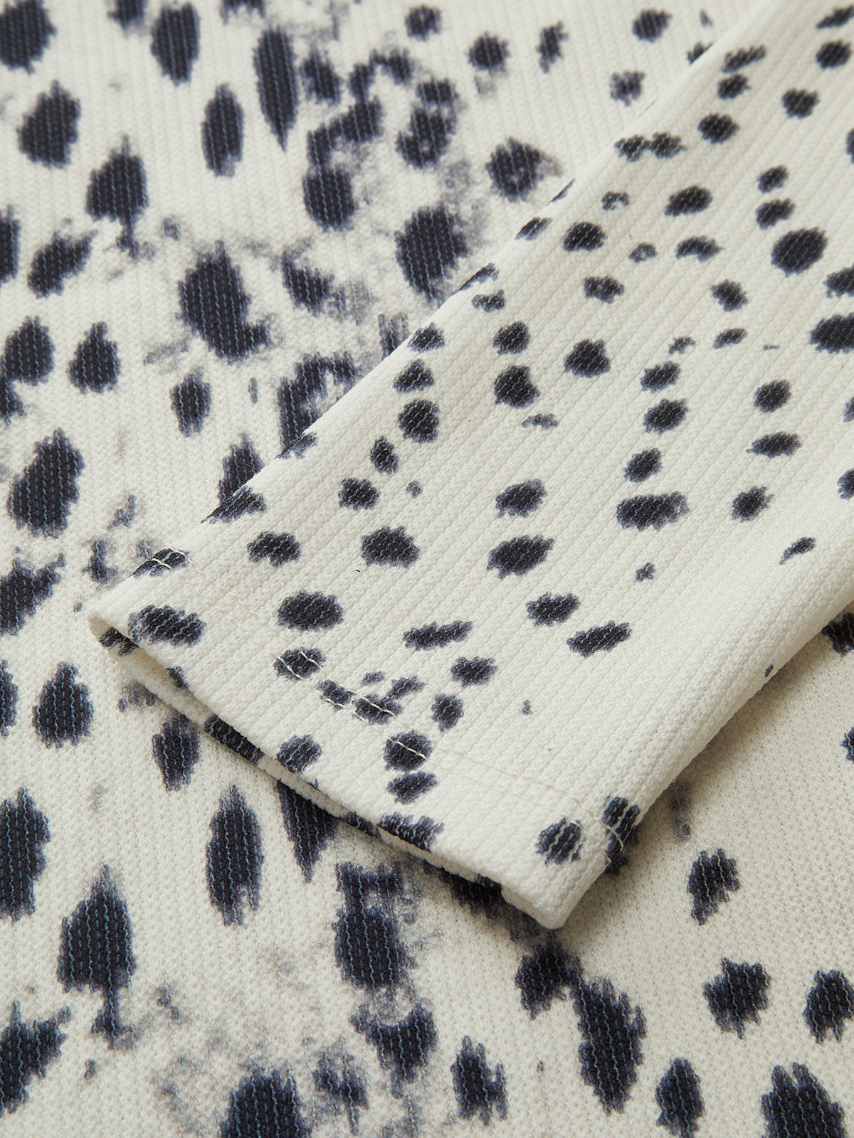 Leopard Print Ribbed Mock Neck Top