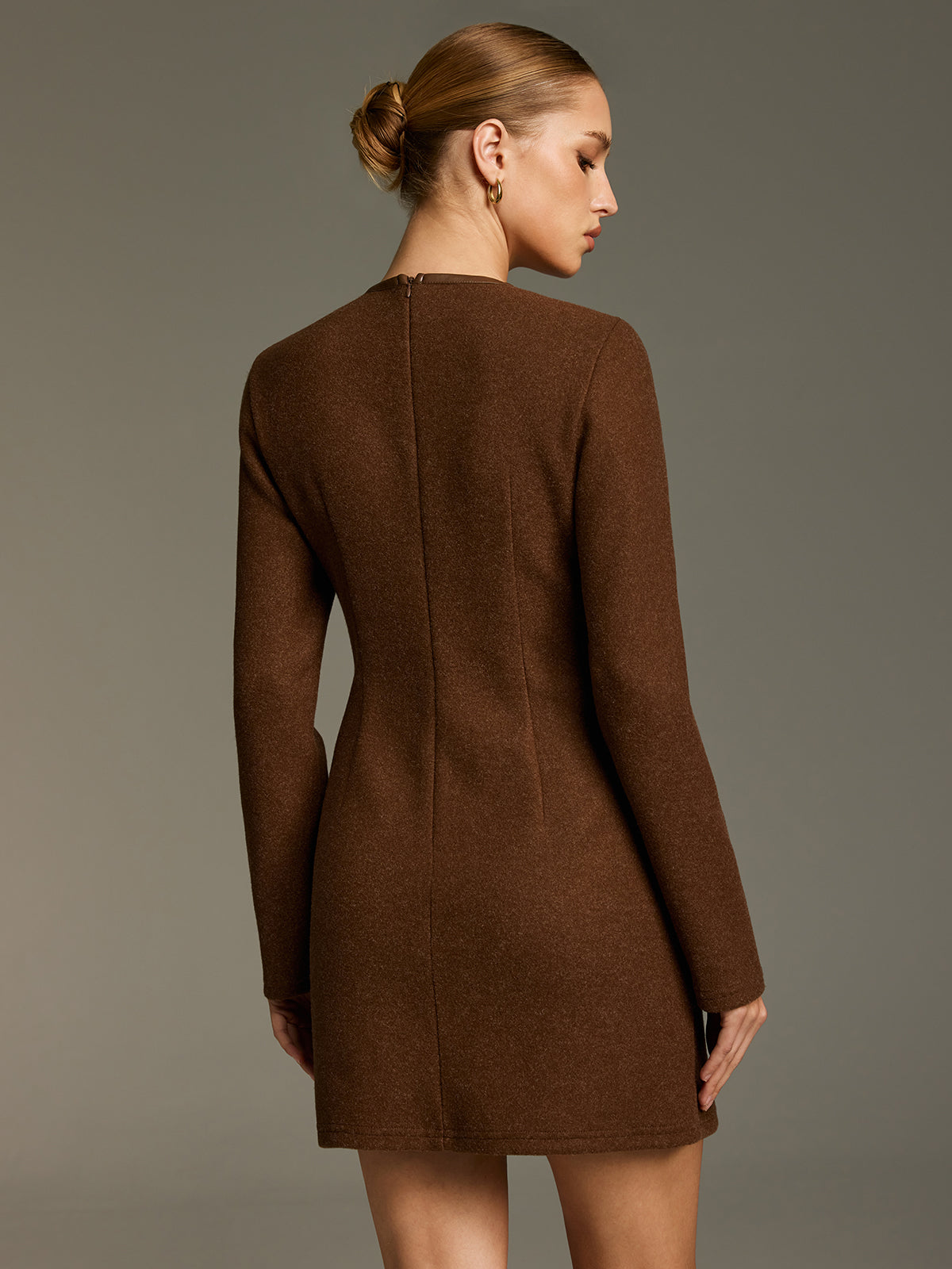 Horsebit Detail A-Line Mini Dress
