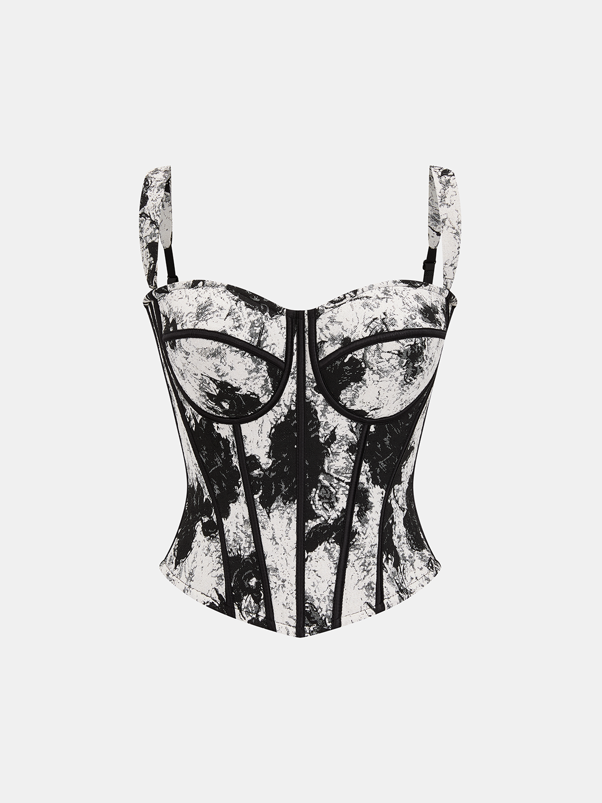 Ink Wash Painting Print Corset Top