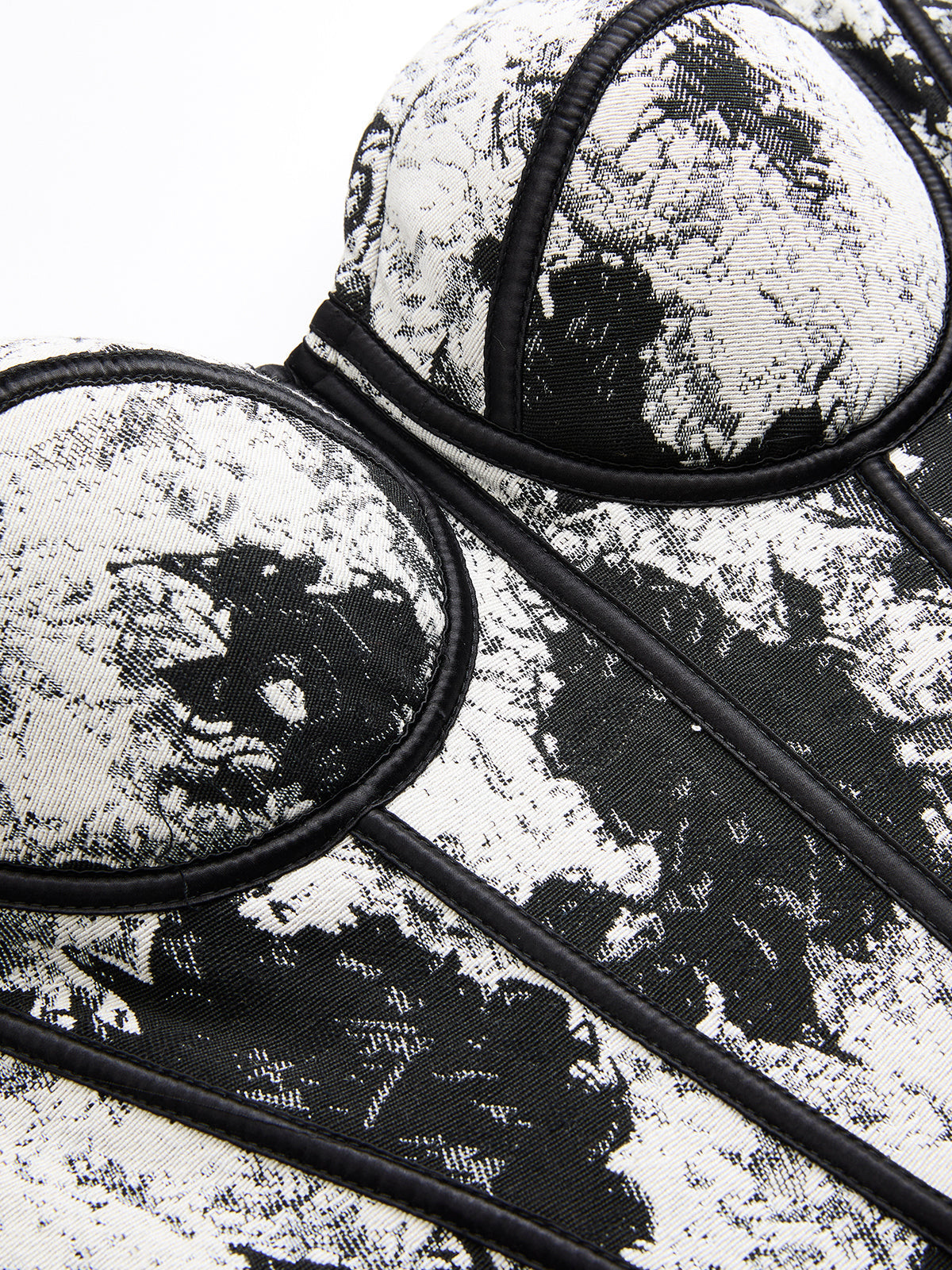 Ink Wash Painting Print Corset Top