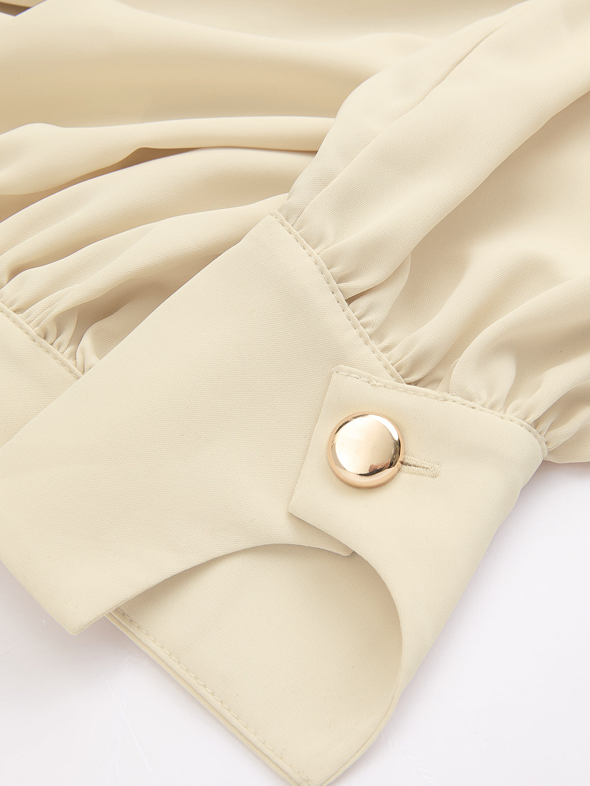 Ruched Wrap V-Neck Crop Blouse