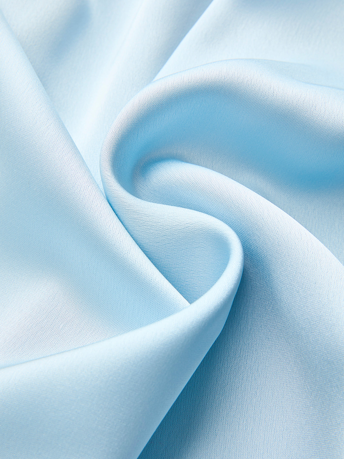 Satin Draped Knot-Waist Blouse