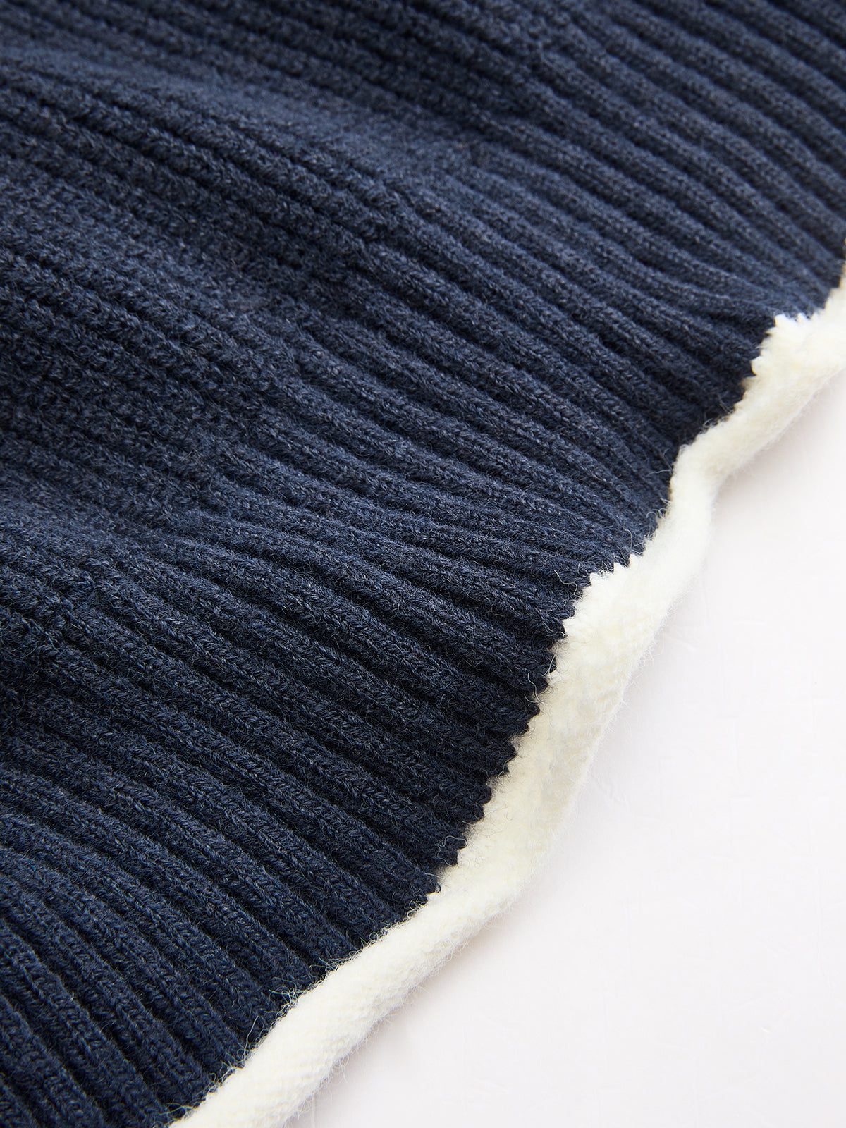 Contrast Trim Ribbed Off-Shoulder Sweater