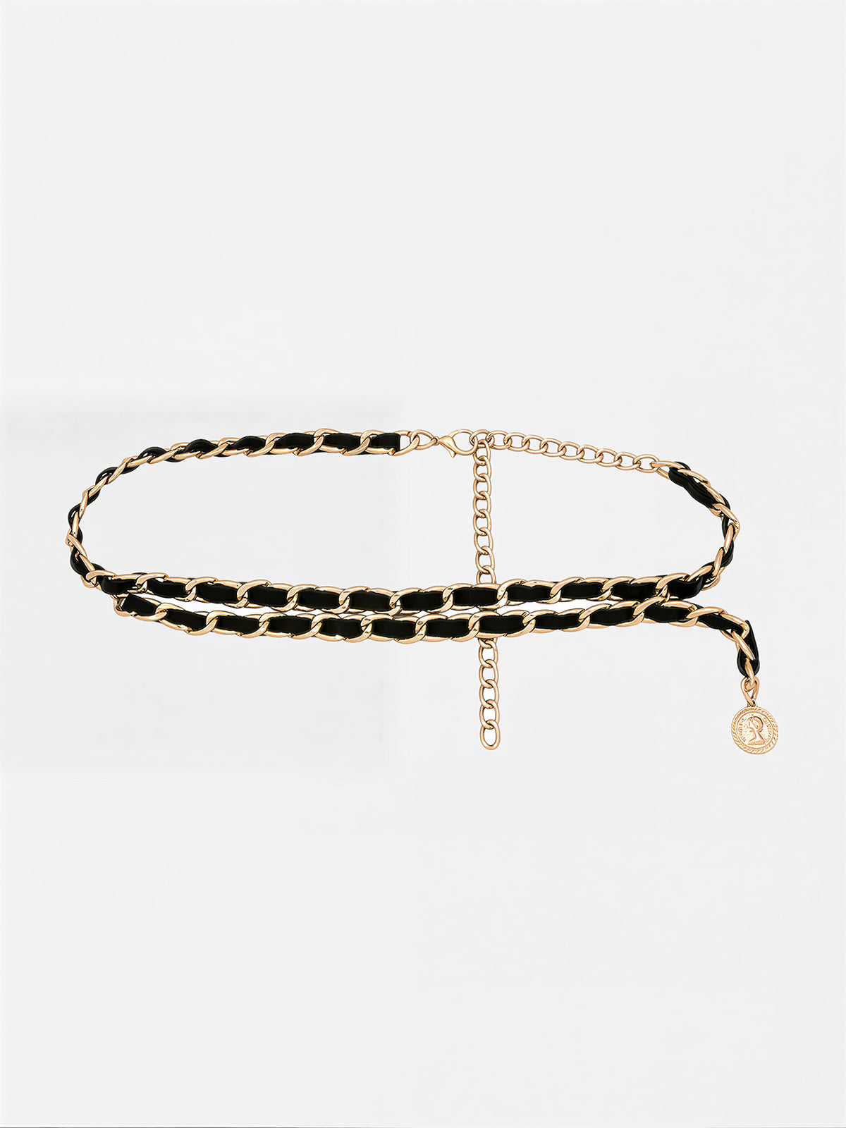 Coin Charm Wrap Chain Belt