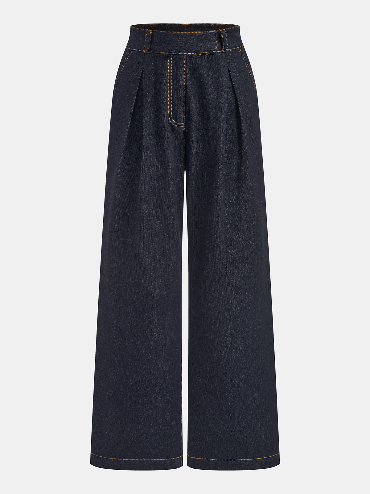 Mid-Waist Wide-Leg Jeans