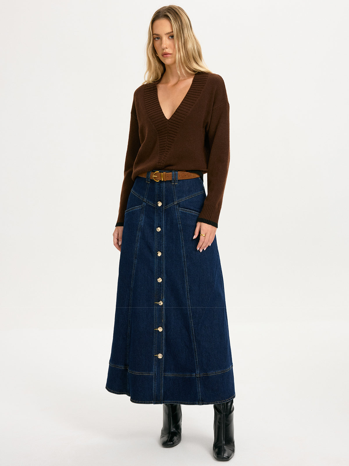 V-Neck Loose Knit Sweater
