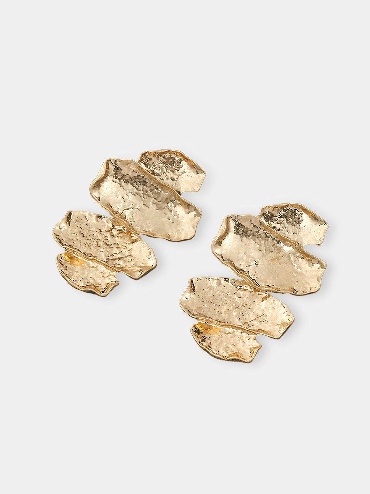 Textured Stacked Statement Earrings