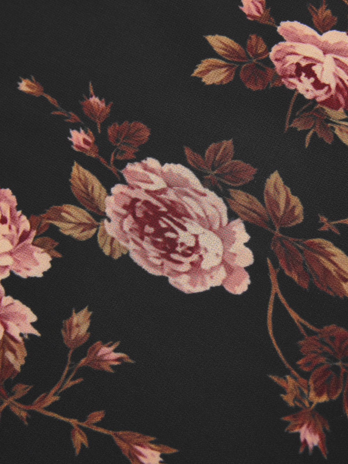 Maxirock aus Chiffon mit Rosenprint
