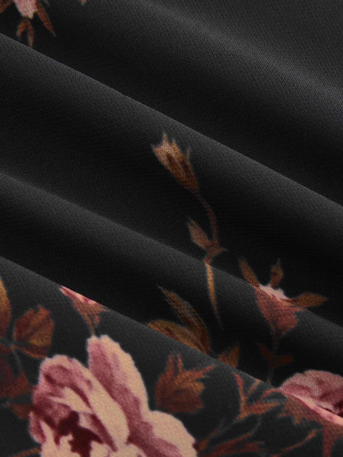 Maxirock aus Chiffon mit Rosenprint