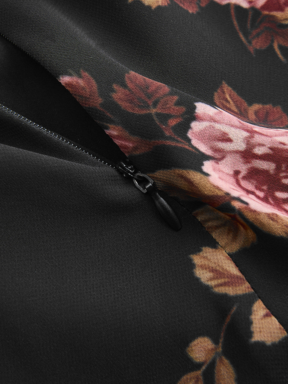 Maxirock aus Chiffon mit Rosenprint