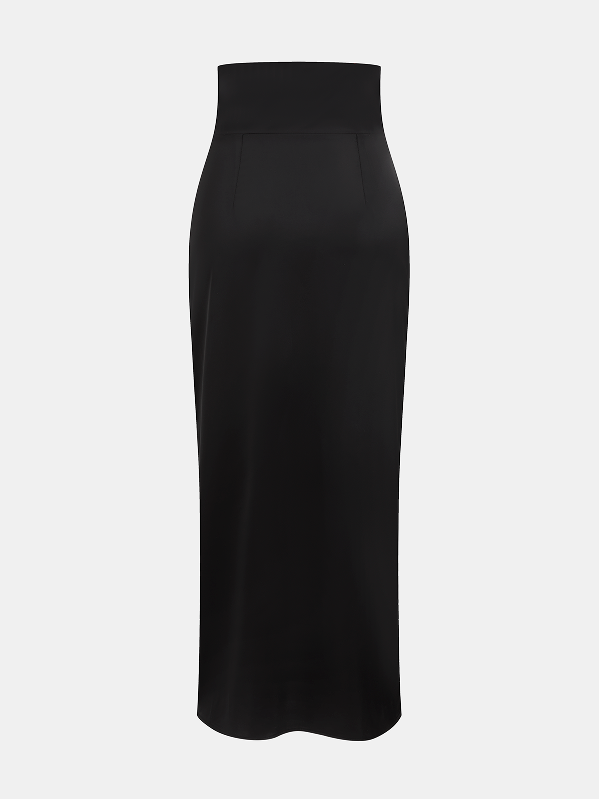 Satin Cowl-Neck Top & High-Waisted Skirt Set