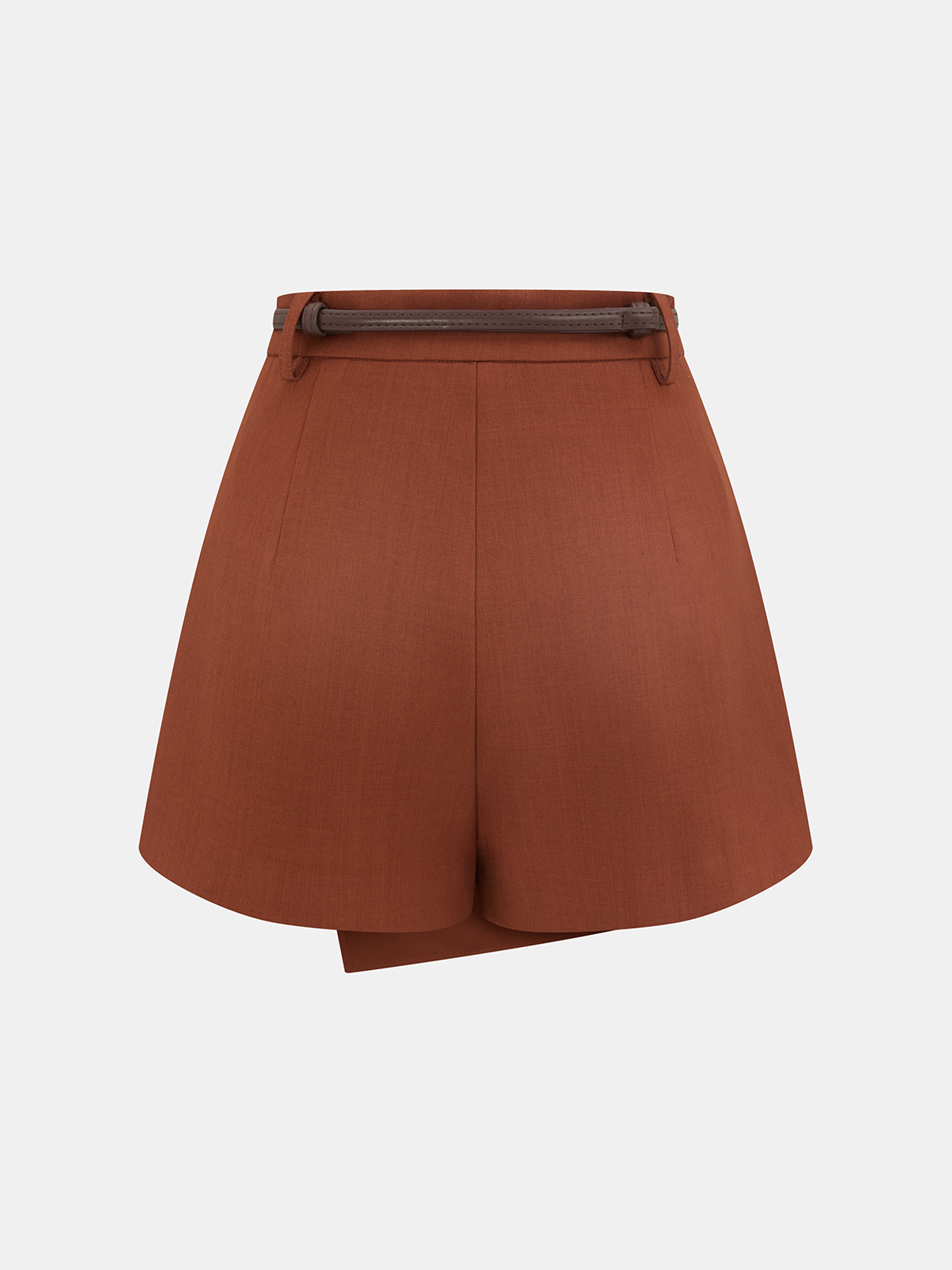 Asymmetrischer Mid-Waist Skort mit Gürtel