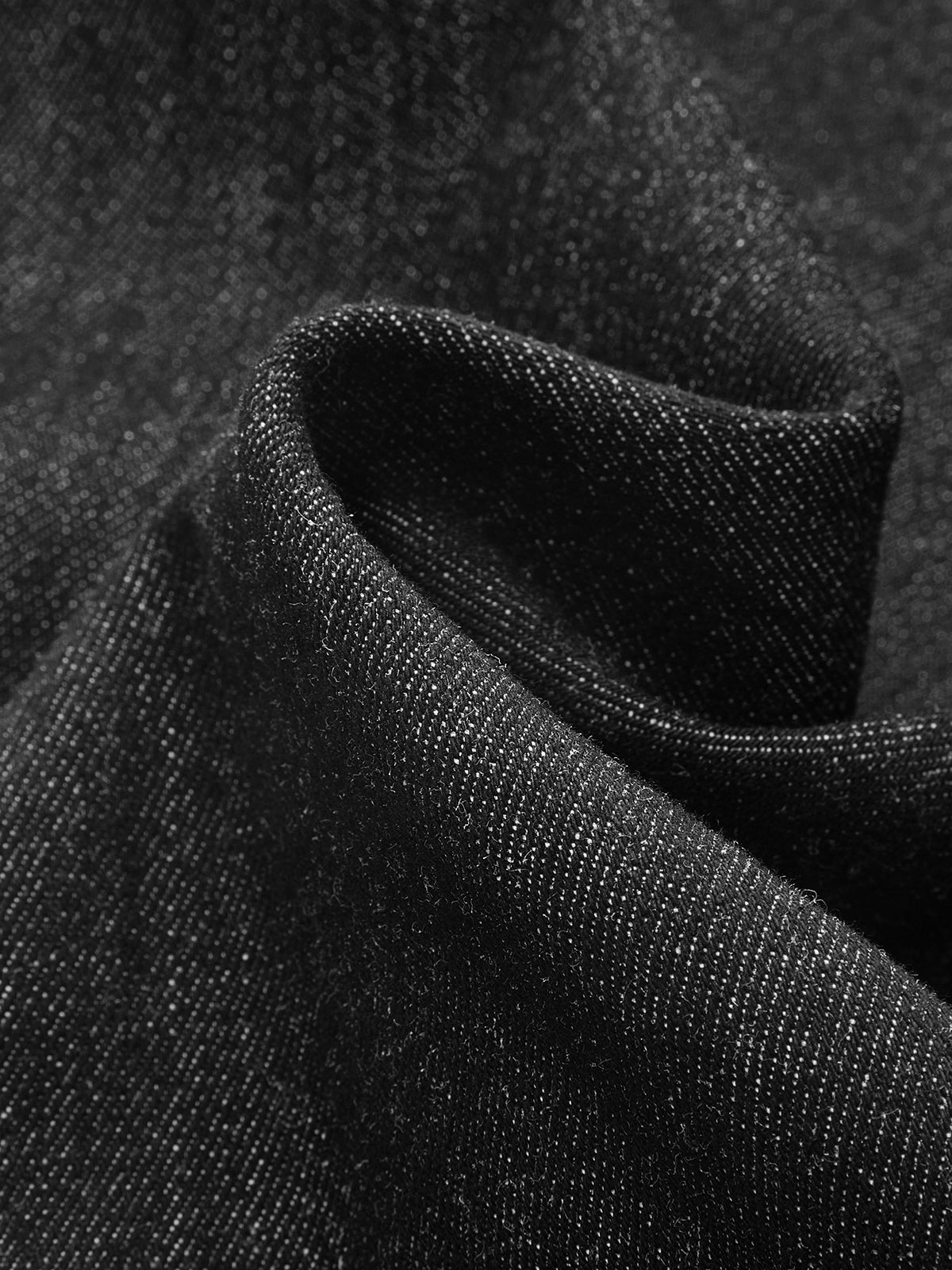 Jean large taille haute en denim
