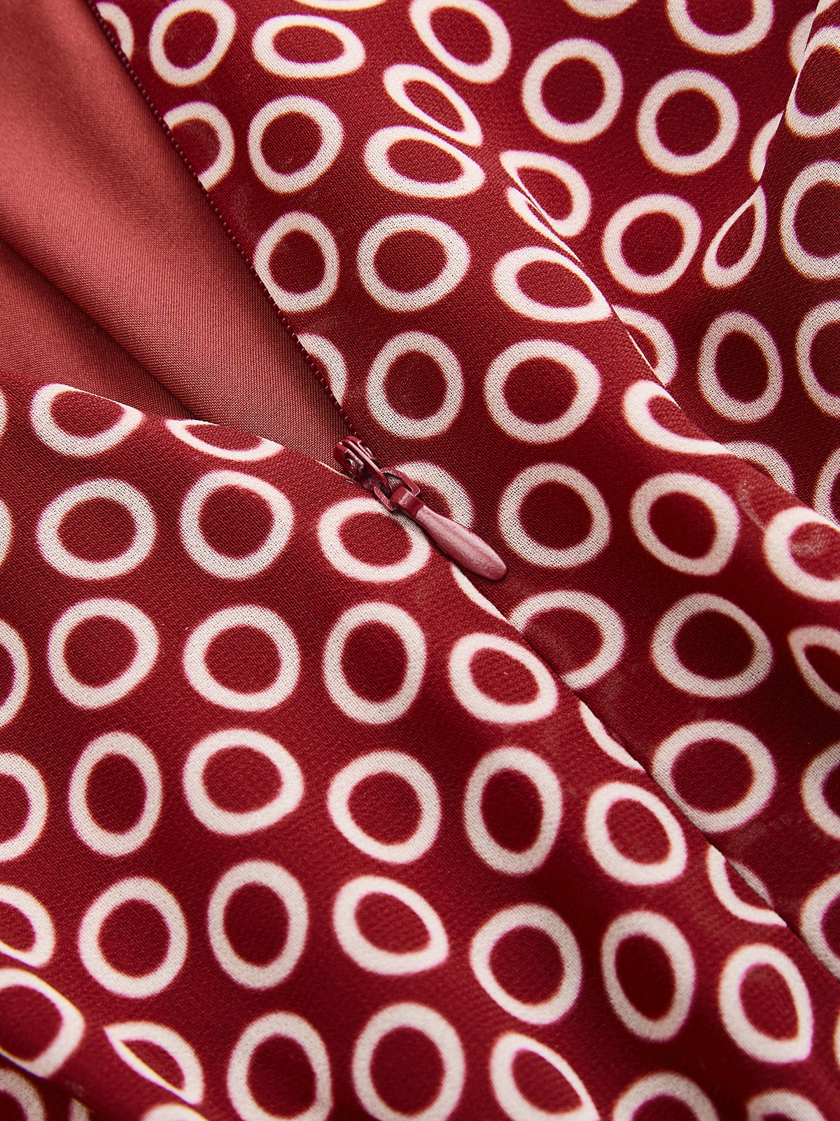 Geometric Print Chiffon Pleated Maxi Dress