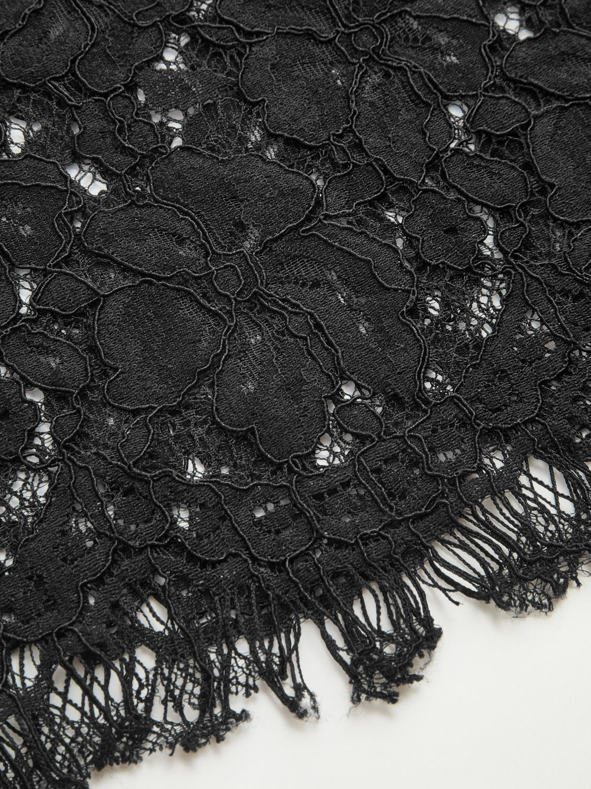 Lace Panel Straight-Leg Pants