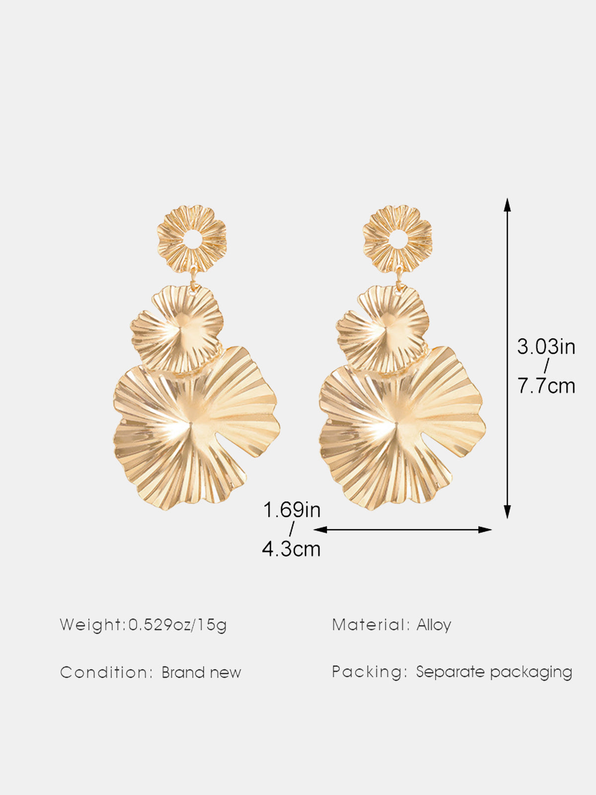 Petal-Inspired Layered Earrings