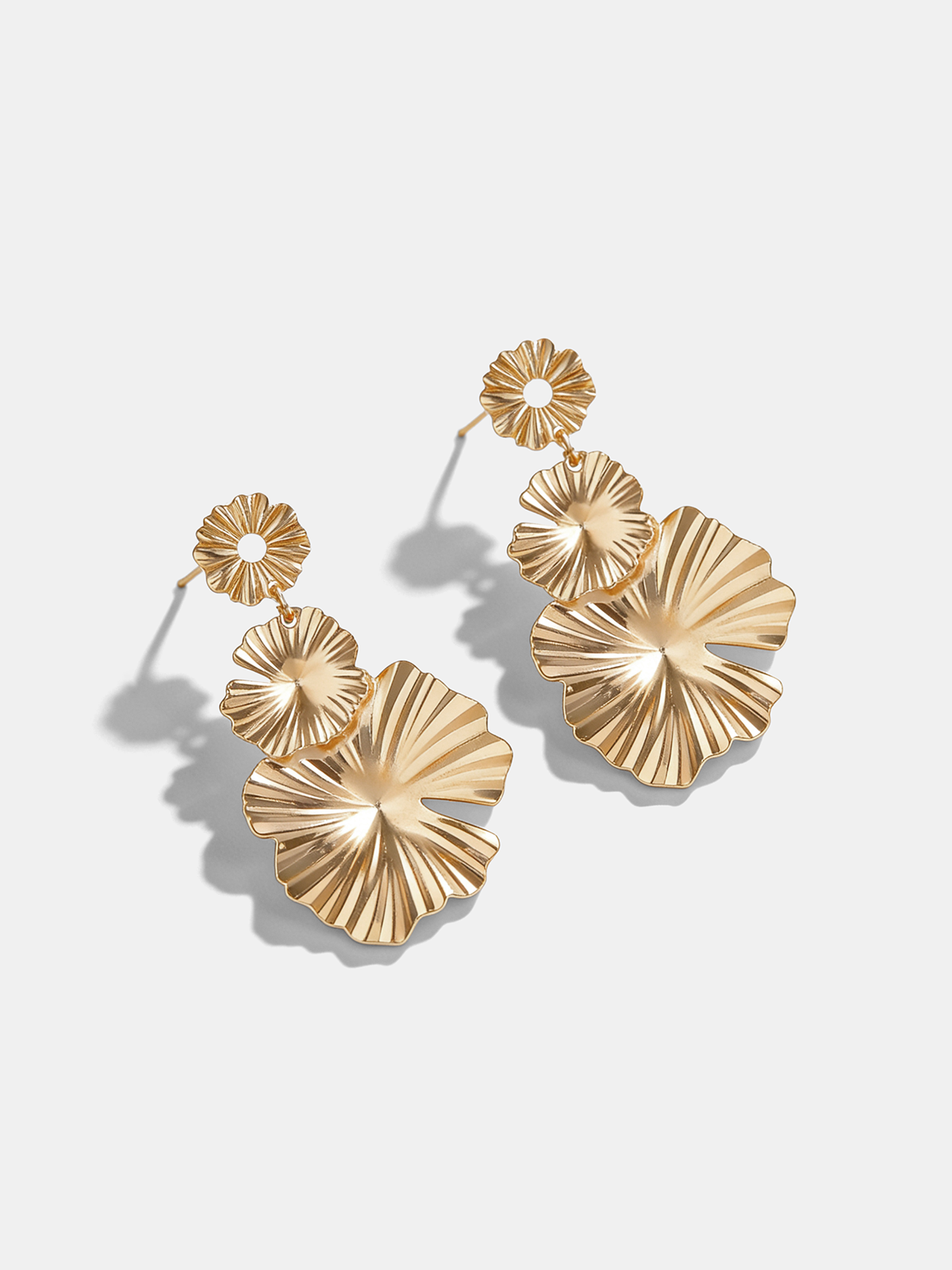 Petal-Inspired Layered Earrings