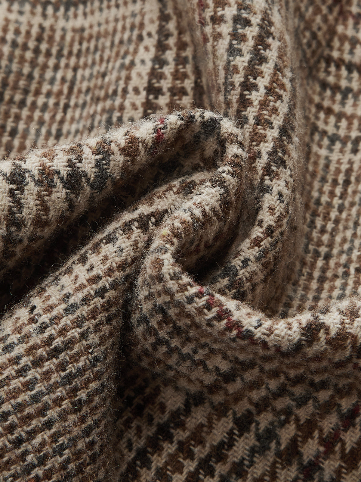 Gürtel-Shorts aus hochtailliertem Hahnentritt-Tweed