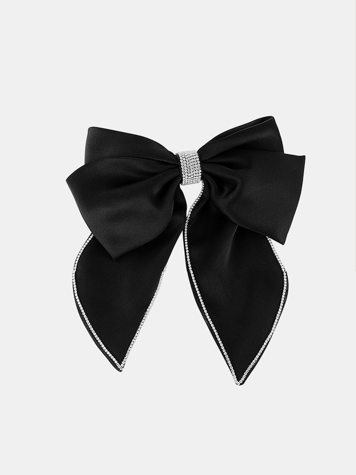Rhinestone Trim Bow Hair Accessory