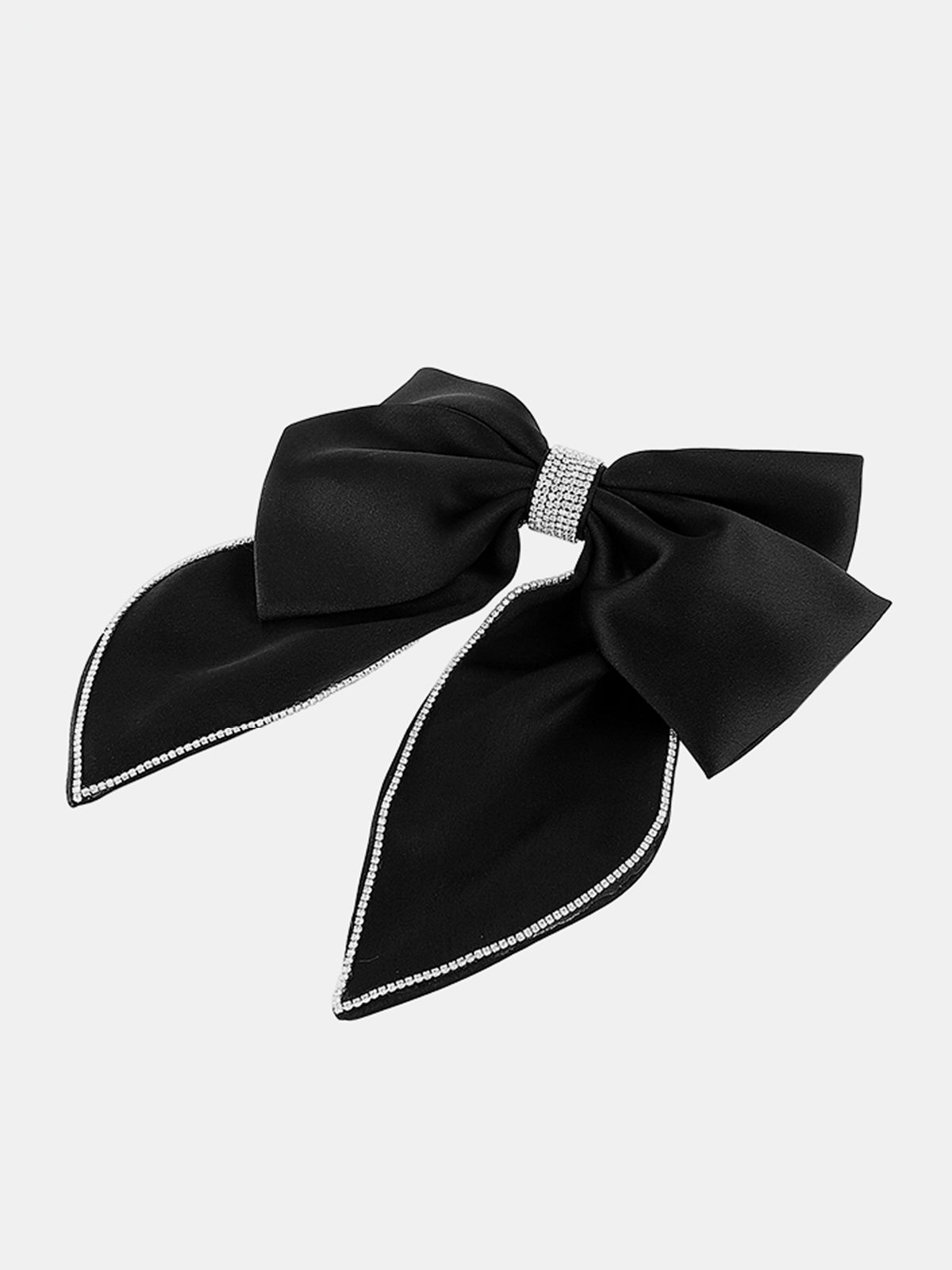 Rhinestone Trim Bow Hair Accessory