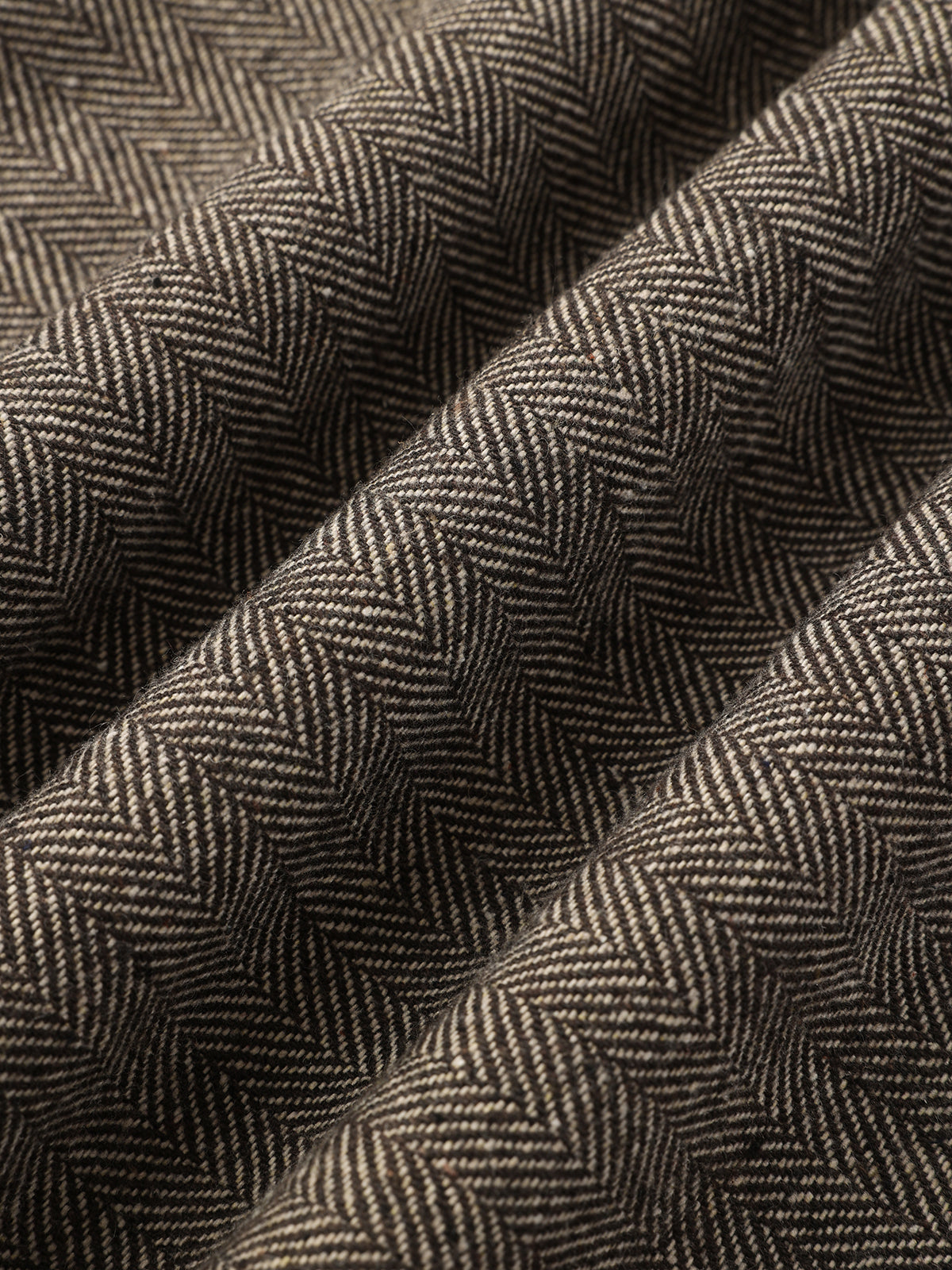 Herringbone Tweed Wide-Leg Pants