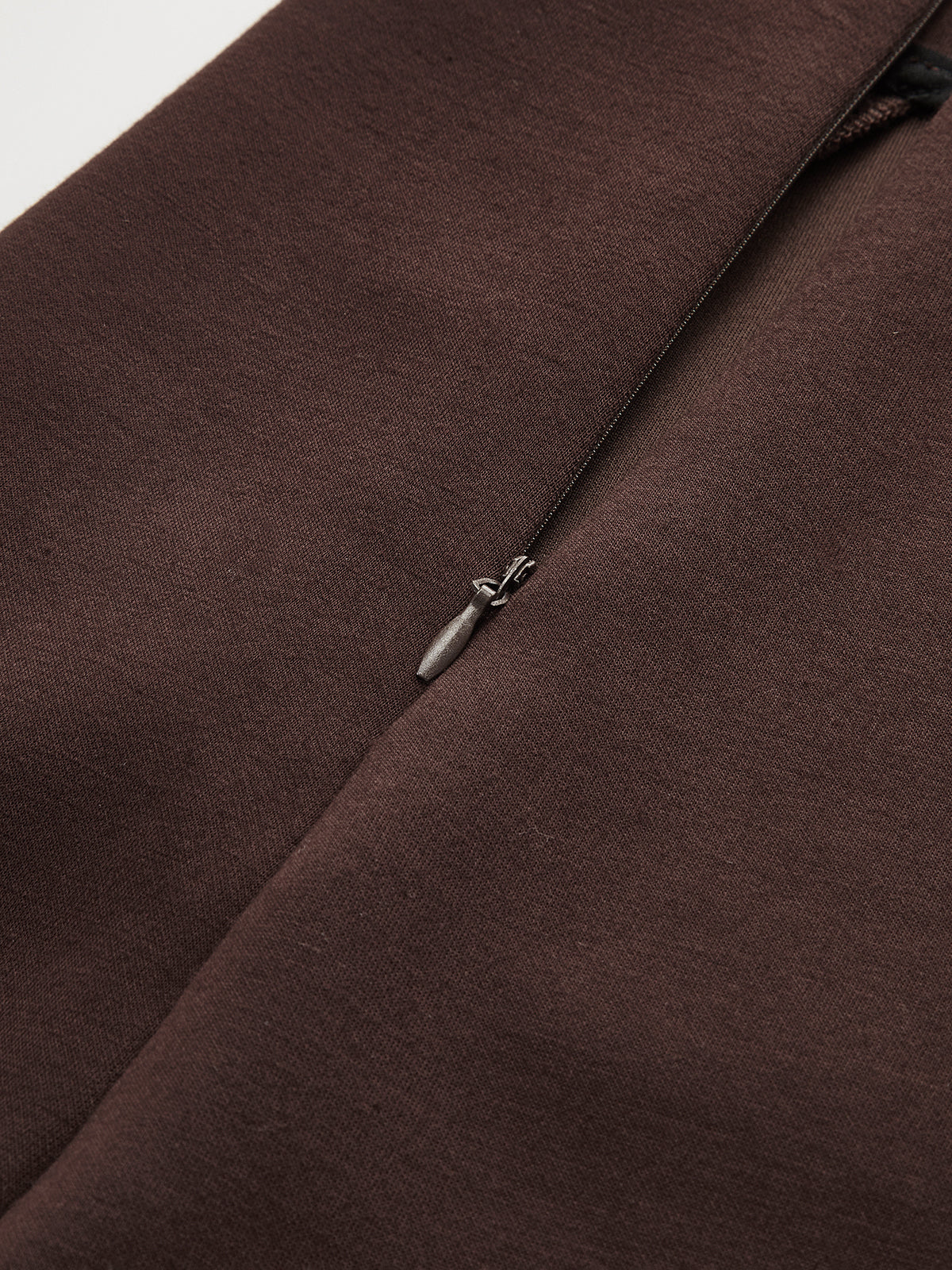 Wave-Hem Air-Layer Midi Skirt