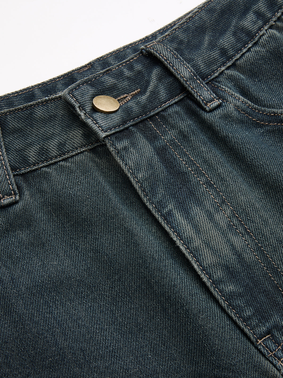 Jean droit taille mi-haute