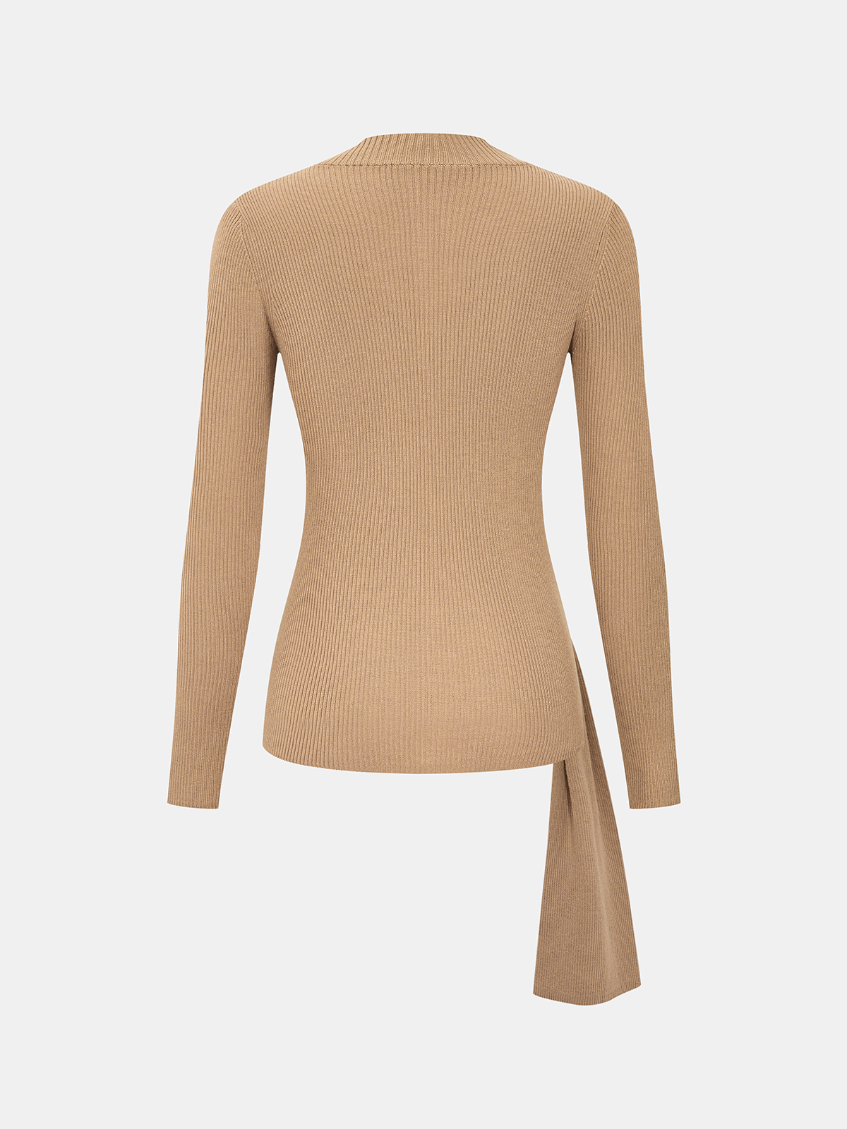 Twist Removable Metal-Ring Slit Knit Top