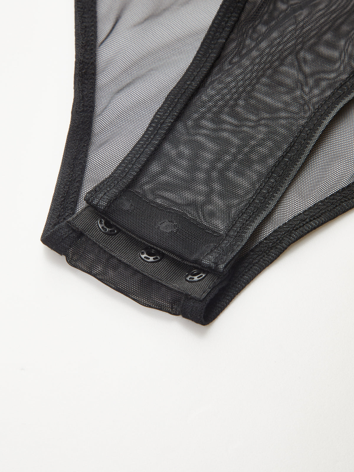 Sheer Mesh Panel Velvet Ruched Bodysuit